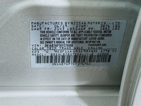Used 2019 Nissan Sentra S FWD image 32
