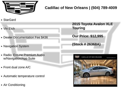 Used 2015 Toyota Avalon XLE Touring FWD image 7