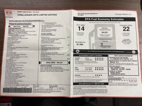 Used 2009 Dodge Challenger SRT8 w/ SRT Option Group II image 68