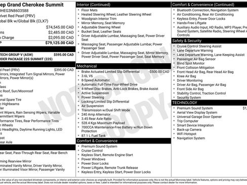 Used 2022 Jeep Grand Cherokee Summit w/ Luxury Tech Group V image 13