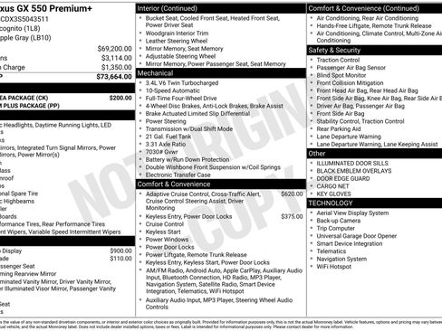 Used 2025 Lexus GX 550 w/ Cold Area Package image 43