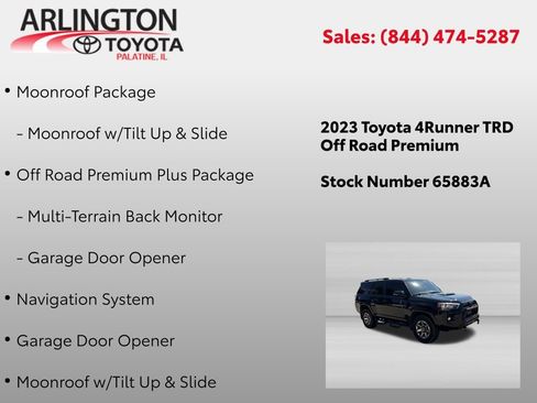 Used 2023 Toyota 4Runner TRD Off-Road Premium w/ Off Road Premium Plus Package AWD/4WD image 4