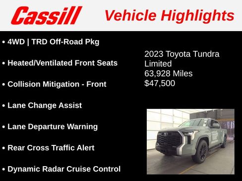 Used 2023 Toyota Tundra Limited w/ TRD Off-Road Package image 3