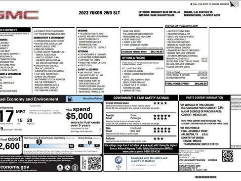 Used 2023 GMC Yukon SLT w/ SLT Luxury Package image 3