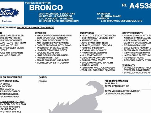 Used 2024 Ford Bronco Wildtrak image 2