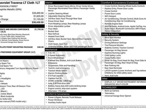 Used 2019 Chevrolet Traverse LT image 2