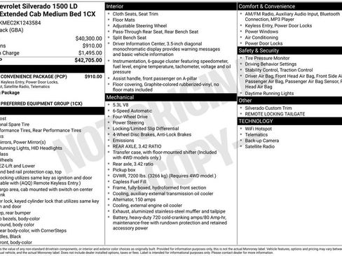 Used 2019 Chevrolet Silverado 1500 Custom w/ Custom Convenience Package image 4