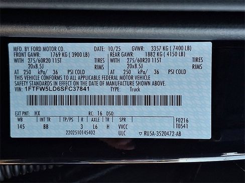 New 2025 Ford F150 Lariat w/ Equipment Group 501A Mid image 18