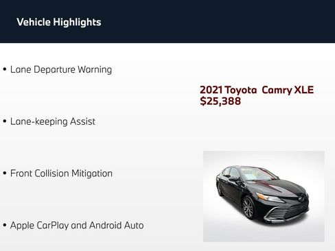 Used 2021 Toyota Camry XLE FWD image 4