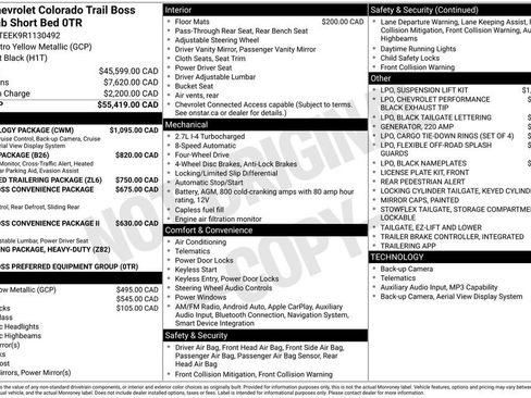 Used 2024 Chevrolet Colorado Trail Boss w/ Technology Package AWD/4WD image 5