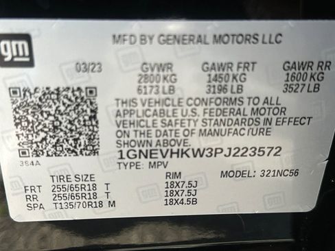 Used 2023 Chevrolet Traverse LT w/ LPO, Cargo Package image 28