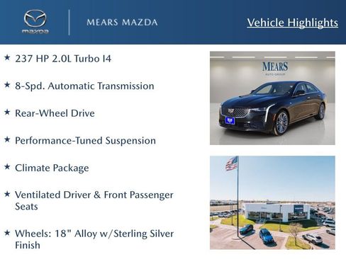 Used 2024 Cadillac CT4 Premium Luxury w/ Climate Package image 2