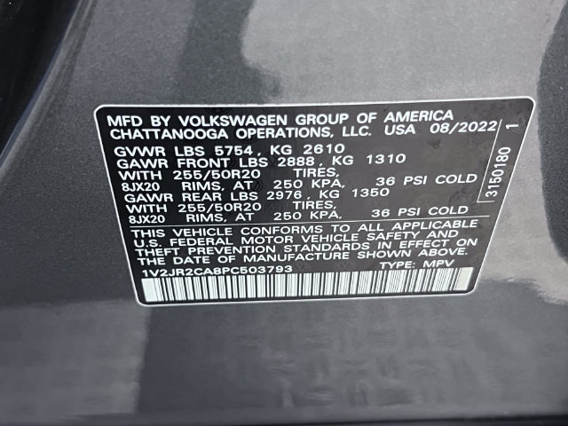 Certified 2023 Volkswagen Atlas SE w/ Panoramic Sunroof Package FWD image 30