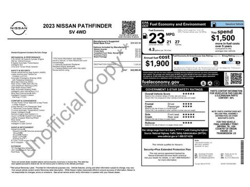 Used 2023 Nissan Pathfinder SV w/ Black Appearance Package AWD/4WD image 5