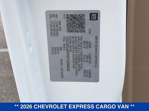 New 2026 Chevrolet Express 2500 w/ Driver Convenience Package RWD image 23