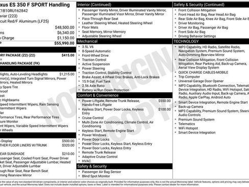 Used 2024 Lexus ES 350 F Sport w/ Accessory Package (Z2) FWD image 32