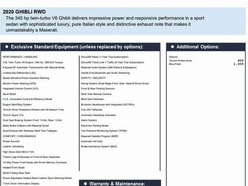 Used 2020 Maserati Ghibli image 2
