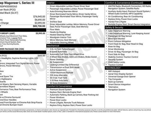 Certified 2025 Jeep Wagoneer L Series III w/ Premium Group I AWD/4WD image 26