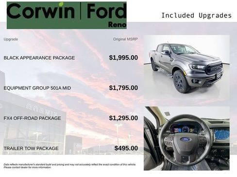 Used 2019 Ford Ranger Lariat w/ Black Appearance Package image 3