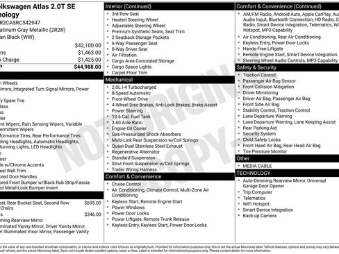 Used 2024 Volkswagen Atlas SE FWD image 43
