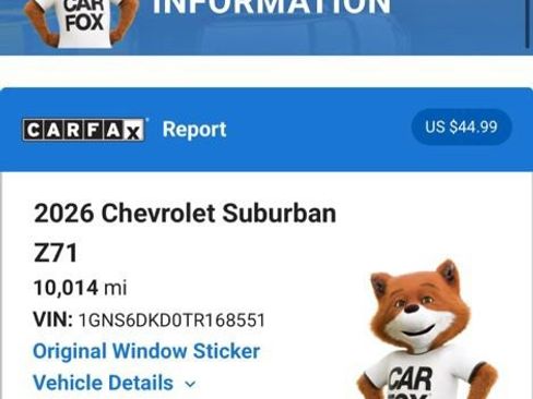 Used 2026 Chevrolet Suburban Z71 w/ Comfort Package AWD/4WD image 4