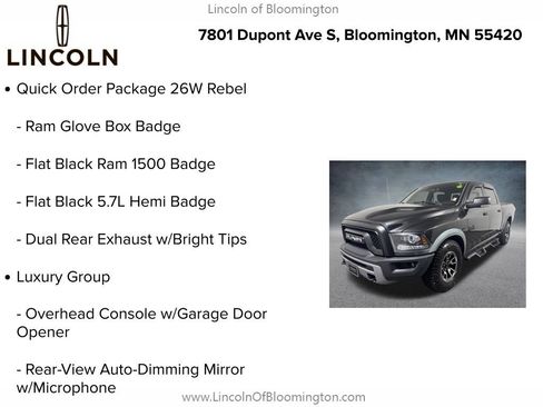Used 2016 RAM 1500 Rebel w/ Luxury Group AWD/4WD image 5