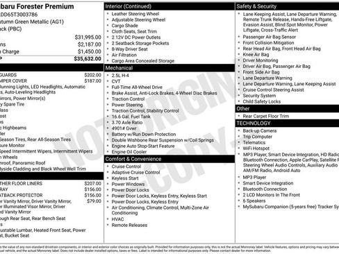 Certified 2026 Subaru Forester Premium AWD/4WD image 55