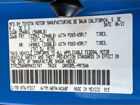 Used 2021 Toyota Tacoma TRD Sport w/ Technology Package image 34