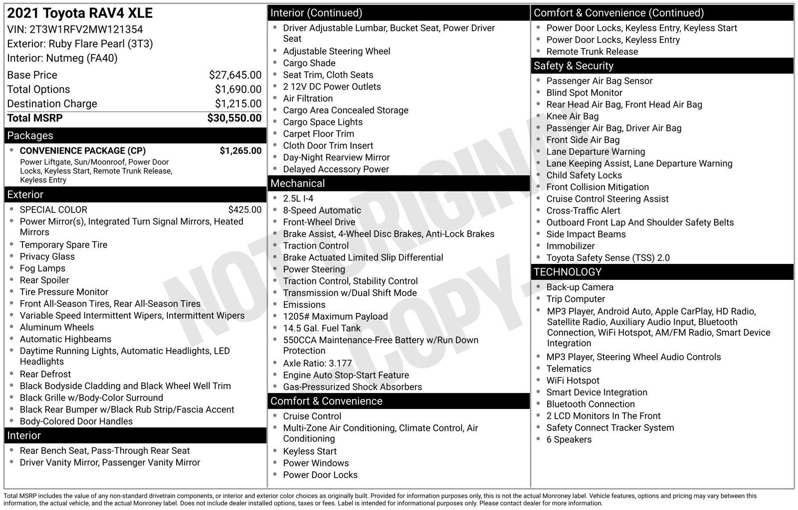 Used 2021 Toyota RAV4 XLE w/ Convenience Package FWD image 15
