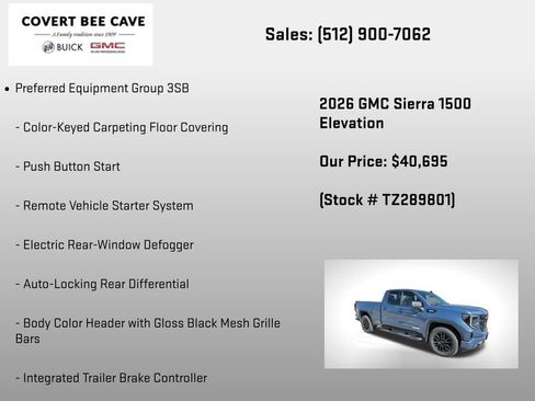 New 2026 GMC Sierra 1500 Elevation w/ Elevation Select Package image 12