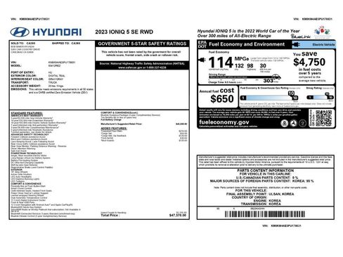 Used 2023 Hyundai Ioniq 5 SE RWD image 2