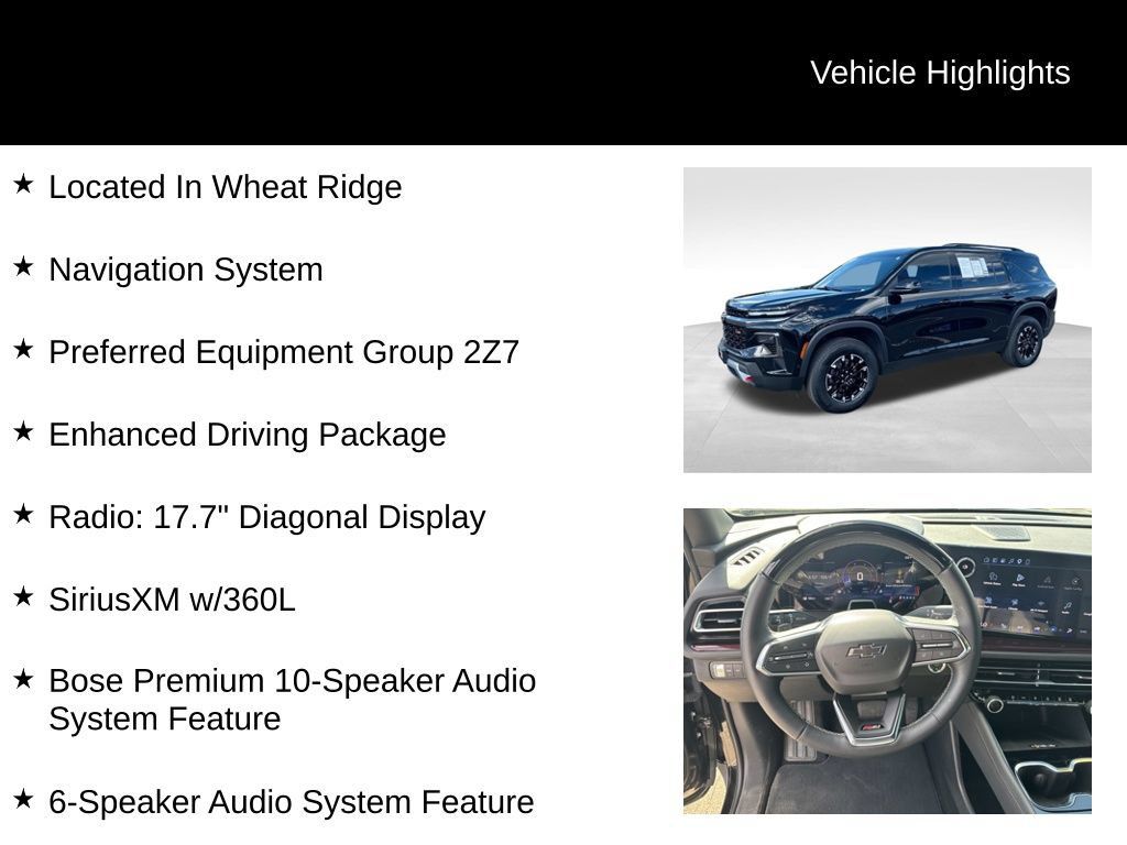 Certified 2024 Chevrolet Traverse Z71 w/ Enhanced Driving Package AWD/4WD image 9