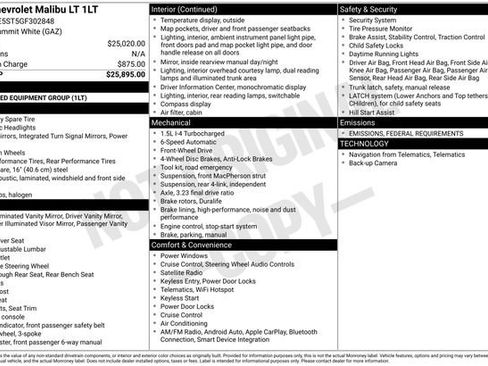 Used 2016 Chevrolet Malibu LT image 2