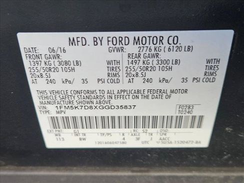 Used 2016 Ford Explorer XLT w/ Equipment Group 202A FWD image 16