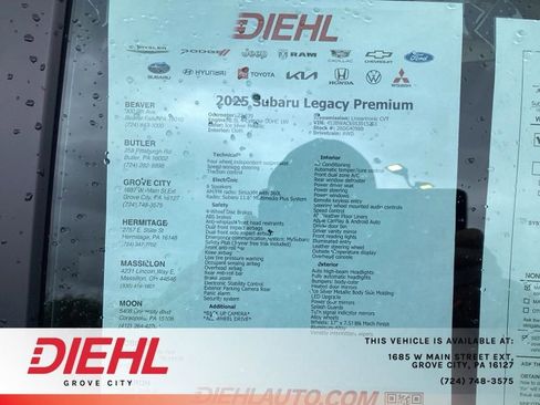 Used 2025 Subaru Legacy Premium AWD/4WD image 13