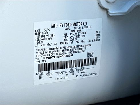 Used 2022 Ford Explorer Limited w/ Equipment Group 301A image 36