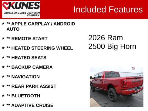 New 2026 RAM 2500 Big Horn image 2