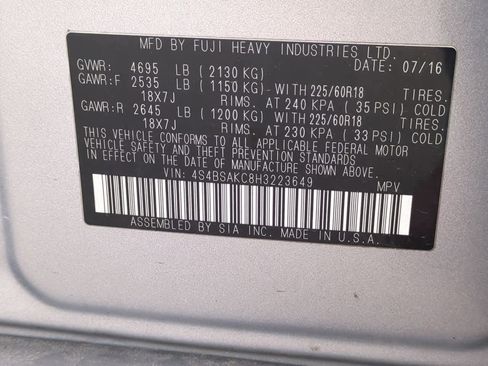 Used 2017 Subaru Outback 2.5i Limited image 36