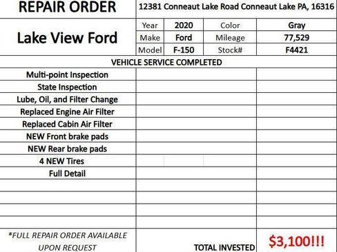 Used 2020 Ford F150 Raptor w/ Equipment Group 801A Mid image 7