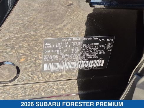 Certified 2026 Subaru Forester Premium AWD/4WD image 28