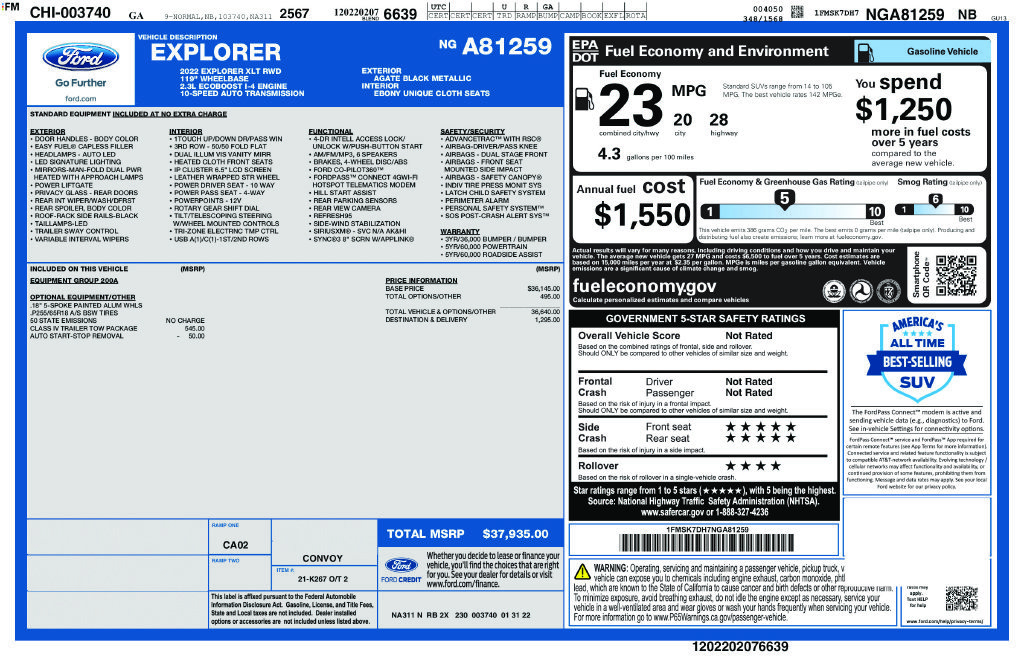 Certified 2022 Ford Explorer XLT w/ Class IV Trailer Tow Package RWD image 7