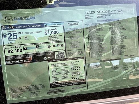 New 2025 MAZDA CX-50 Meridian Edition w/ Cargo Package image 32