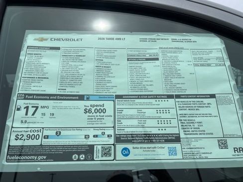 New 2026 Chevrolet Tahoe LT AWD/4WD image 36