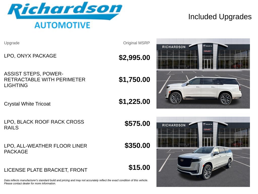 Used 2024 Cadillac Escalade ESV Sport Platinum w/ LPO, ONYX Package AWD/4WD image 7