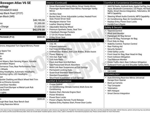 Used 2021 Volkswagen Atlas SE w/ Towing Package AWD/4WD image 37