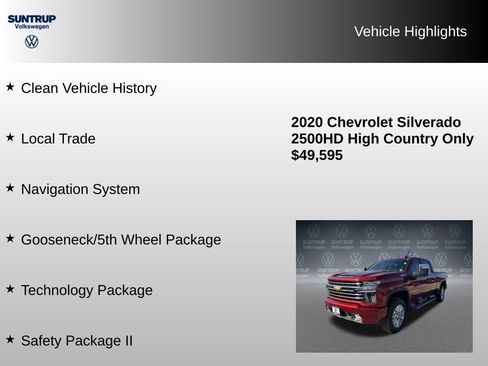 Used 2020 Chevrolet Silverado 2500 High Country w/ Z71 Off-Road Package image 8