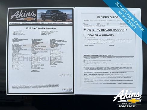 Certified 2025 GMC Acadia Elevation FWD image 11