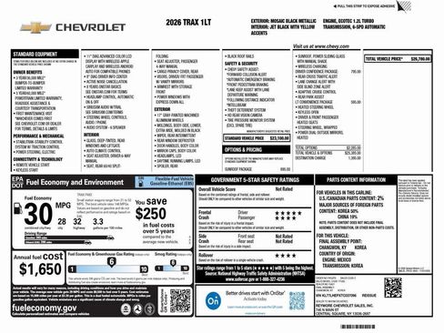 New 2026 Chevrolet Trax LT w/ Sunroof Package image 3