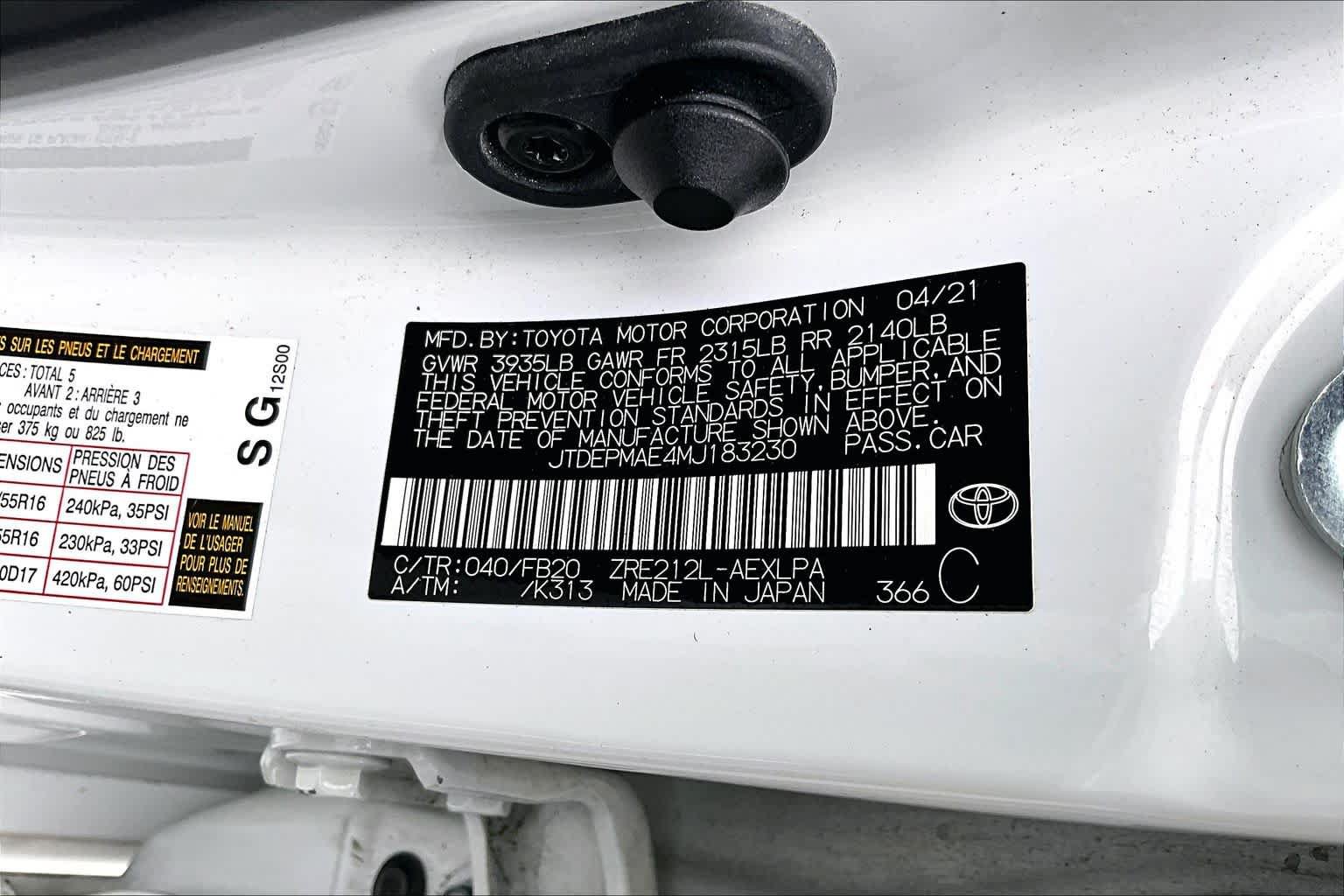 Certified 2021 Toyota Corolla LE FWD image 34