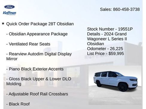 Used 2024 Jeep Grand Wagoneer L Series II w/ Quick Order Packagew 28T AWD/4WD image 5